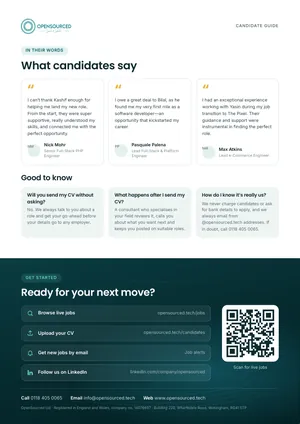 Page 4: What candidates say and good to know