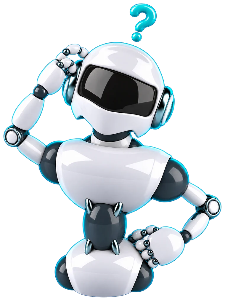 A puzzled robot scratching its head